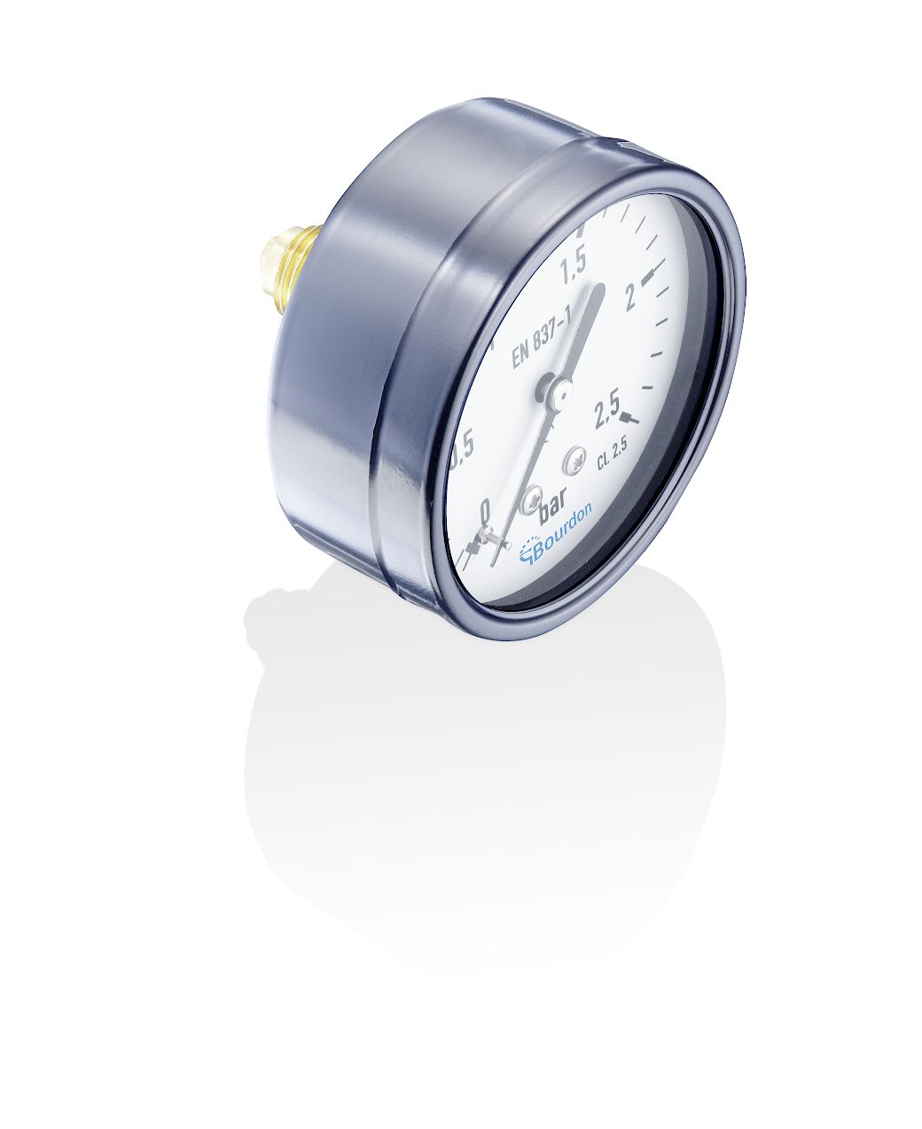 Bourdon G 1/4 Analogue Pressure Gauge 10bar Back Entry 63mm Outside Diameter