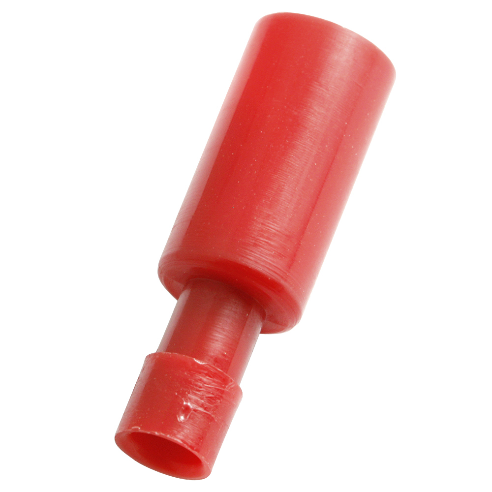 RS PRO Insulated, Red Crimp Bullet Connector, 0.5mm² to 1.5mm², 22AWG to 16AWG, 4mm Bullet diameter Male