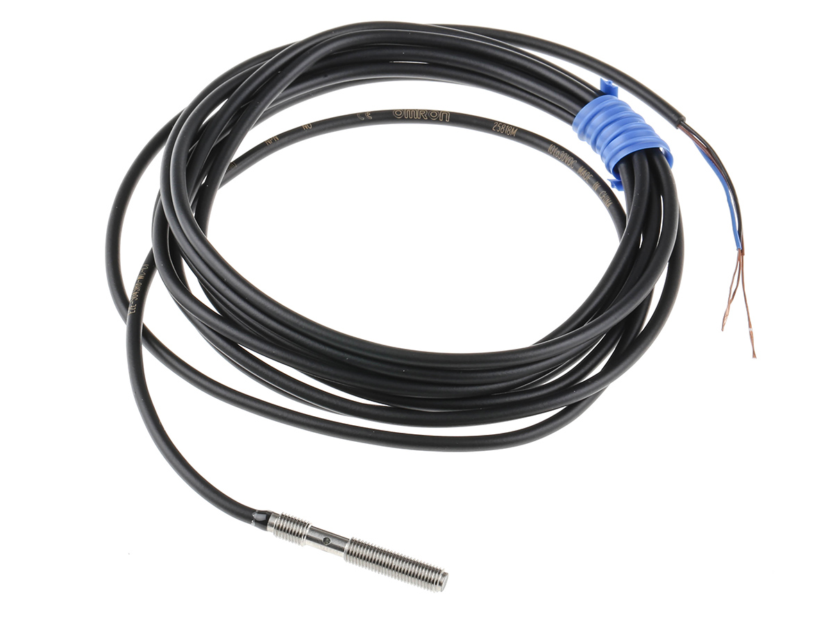 Omron Inductive Threaded Barrel Proximity Sensor, M4, 0.8 mm Detection, NPN NO, 10 → 30 V dc