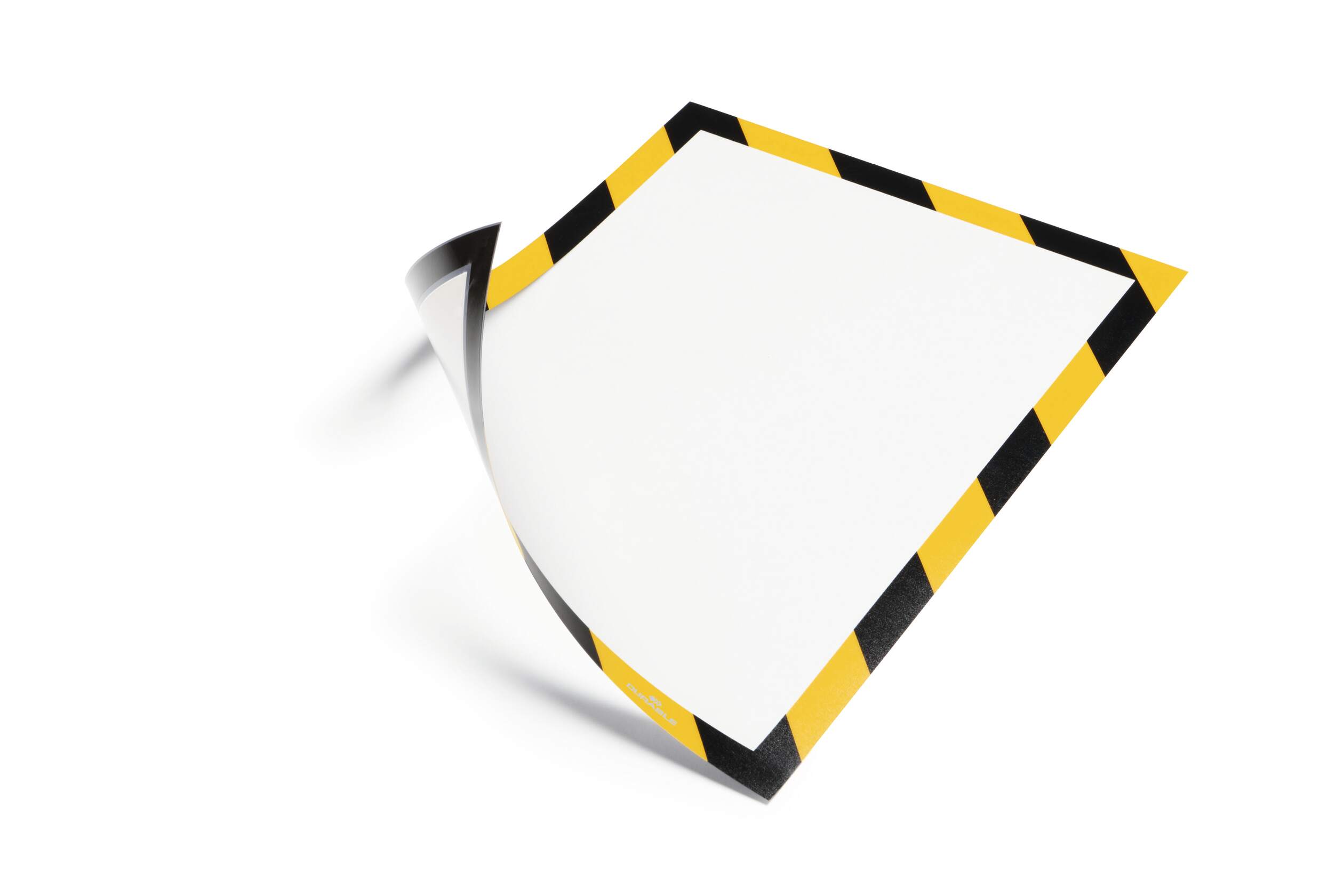 Durable MagneticDURAFRAME® MAGNETIC SECURITY Black/Yellow A4 Metal Information Frame, 4.5mm Height, 236mm Width