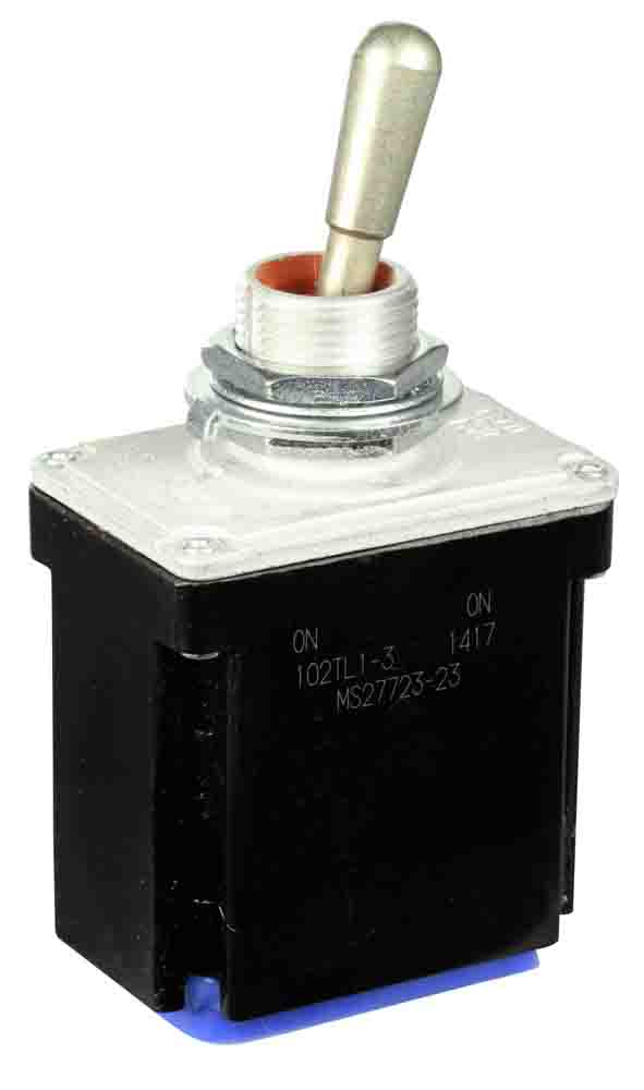 Honeywell Toggle Switch, Bushing Mount, On-On, DPDT, Wire Lead Terminal