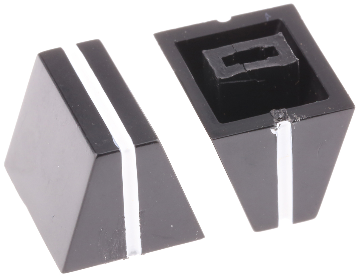 RS PRO 11mm Black Potentiometer Knob for 4mm Shaft