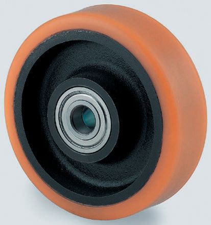 Tente Brown Polyurethane Corrosion Resistant Trolley Wheel, 700kg
