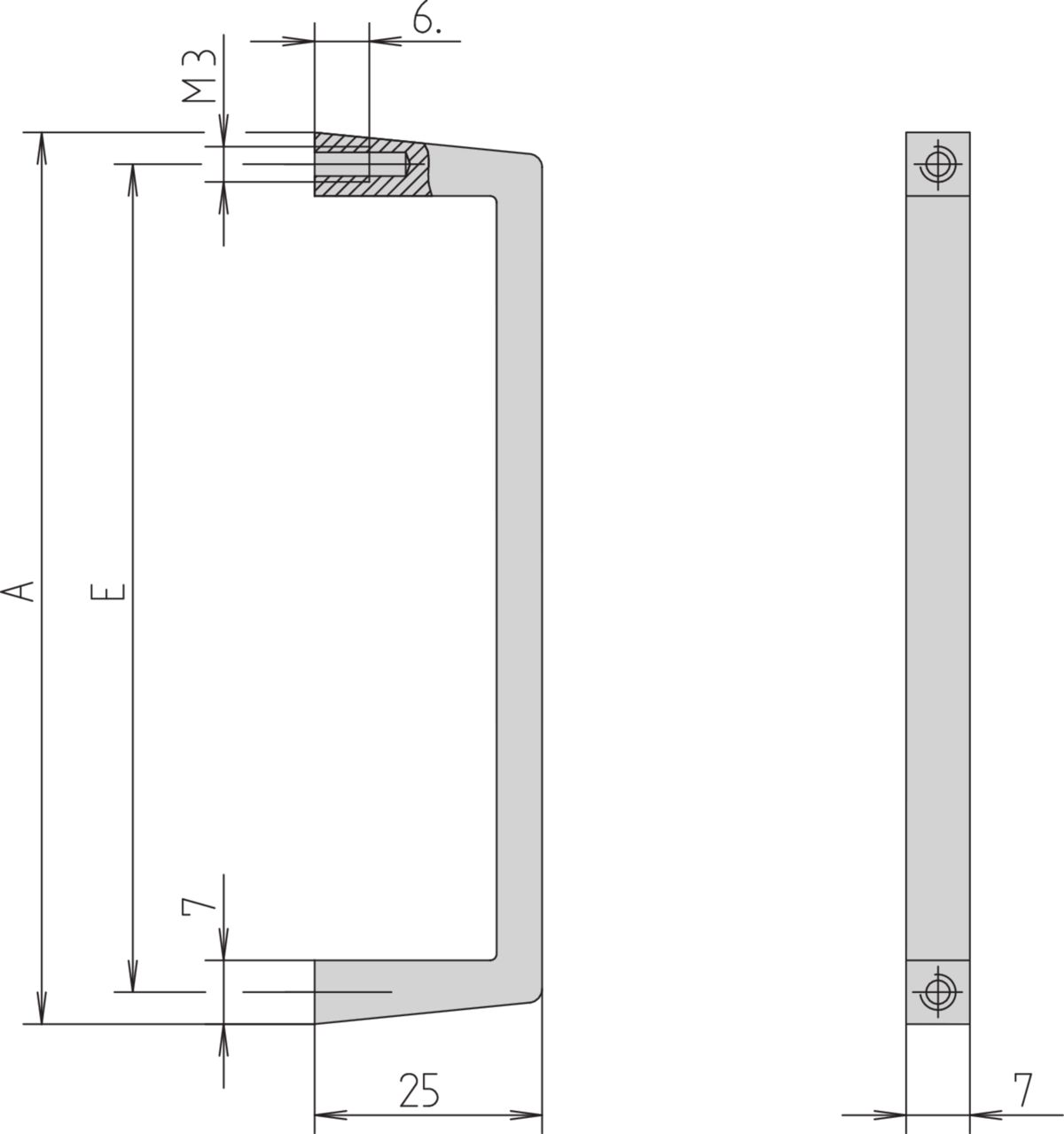 nVent SCHROFF Handle Front Handle for Use with Chassis, Front Panels, Subracks