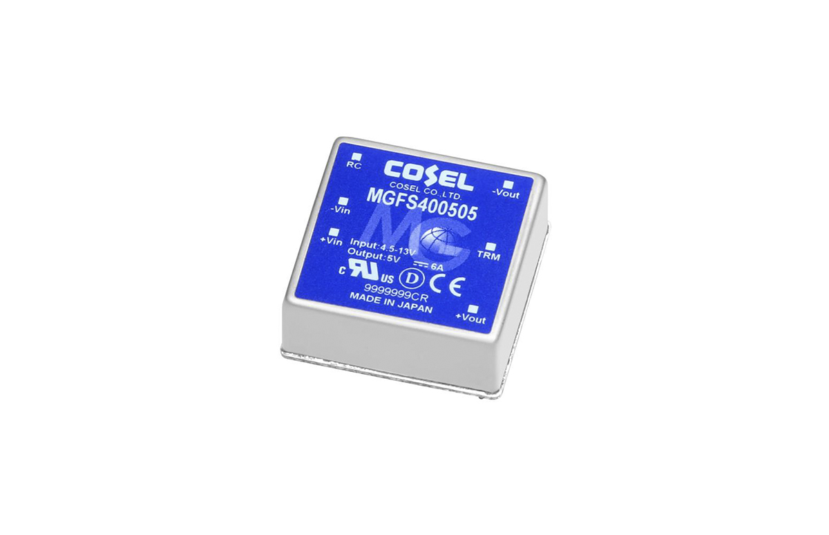 Cosel MGFS40 DC-DC Converter, 5V dc/ 8A Output, 9 → 36 V dc Input, 40W, PCB Mount, +85°C Max Temp -40°C Min Temp
