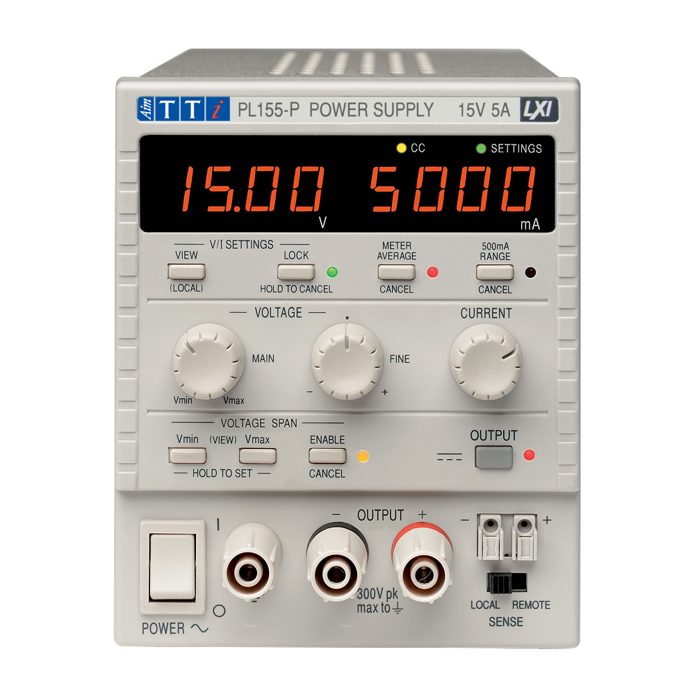 Aim-TTi PL-P Series Digital Bench Power Supply, 0 → 15V, 0 → 5A, 1-Output, 75W - UKAS Calibrated