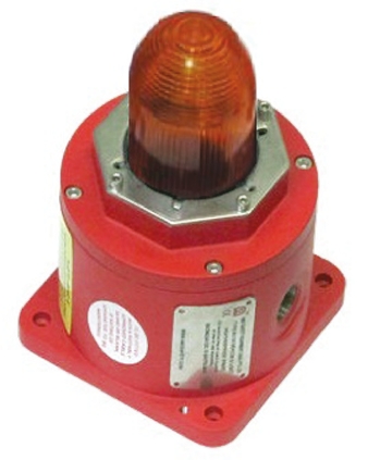 Moflash BC 150 Series Amber Flashing Beacon, 12 → 48 V dc, Base Mount, Xenon Bulb