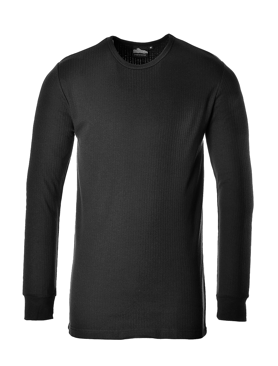 RS PRO Black Cotton, Polyester Thermal Shirt, XXL