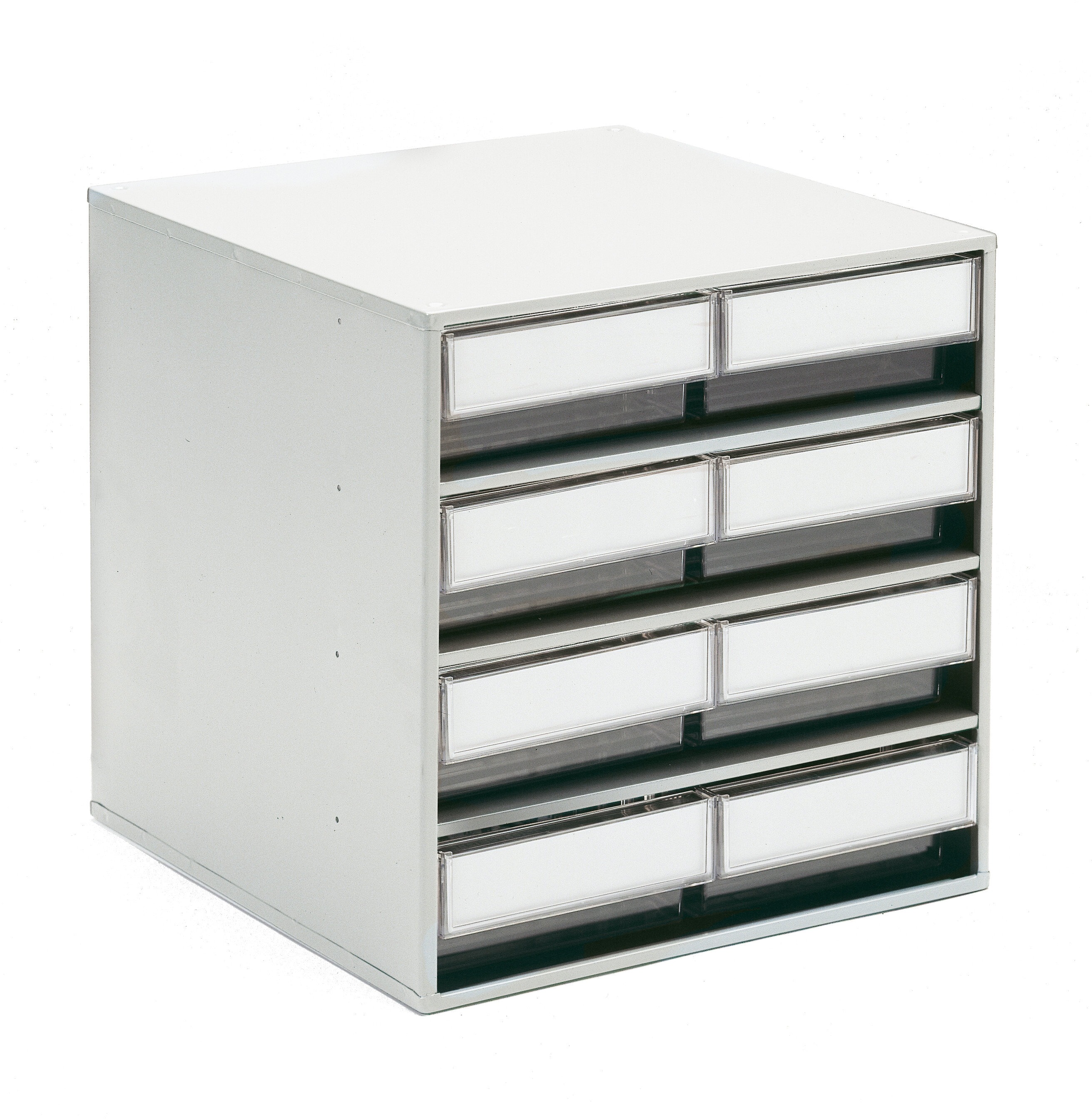 Treston 8 Drawer Storage Unit, Plastic, 395mm x 400mm x 400mm, Clear