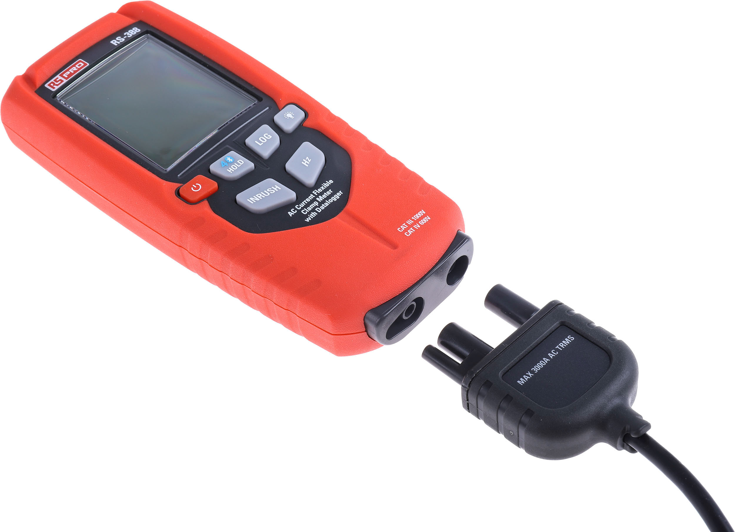 RS PRO DT-388 Clamp Meter Bluetooth, Max Current 3000A ac CAT III 1000V