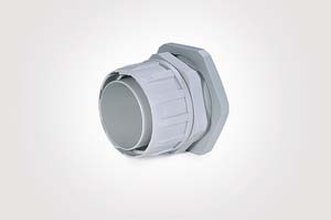 HellermannTyton FG Series Grey PP Cable Gland, M40 Thread, 27.9mm max., IP54