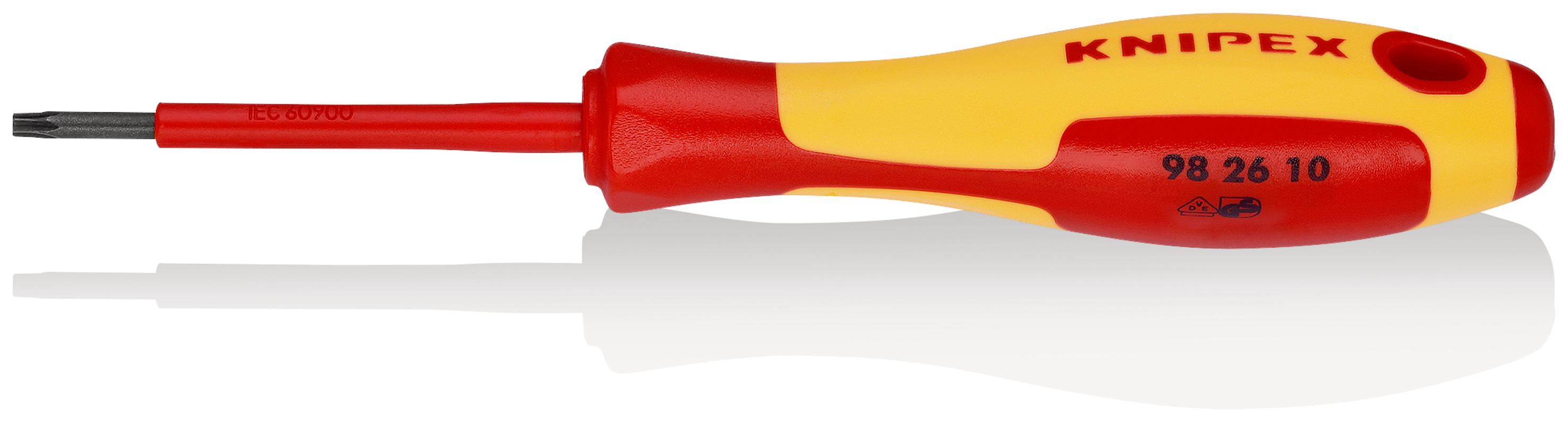 Knipex Torx Insulated Screwdriver, TX10 Tip, 60 mm Blade, VDE/1000V, 160 mm Overall