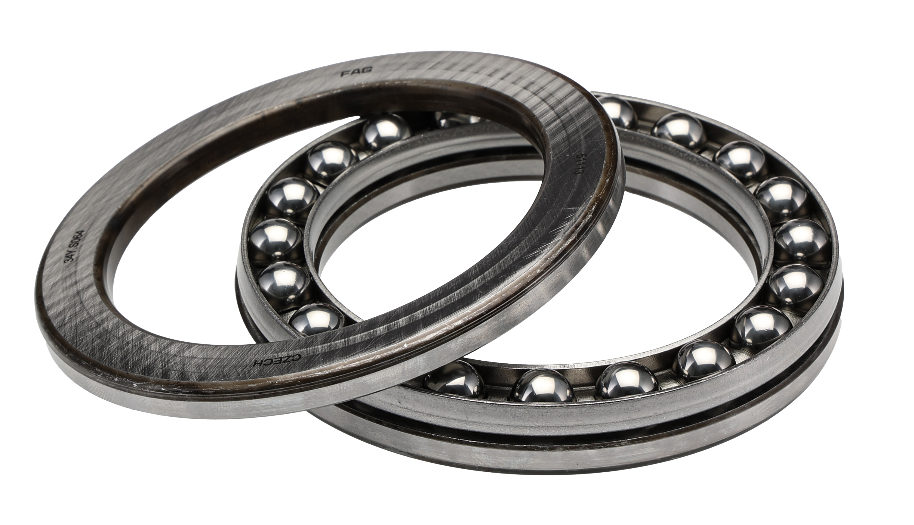 FAG 51113 1 Row Ball Bearing - 65 mm ID, 90 mm OD