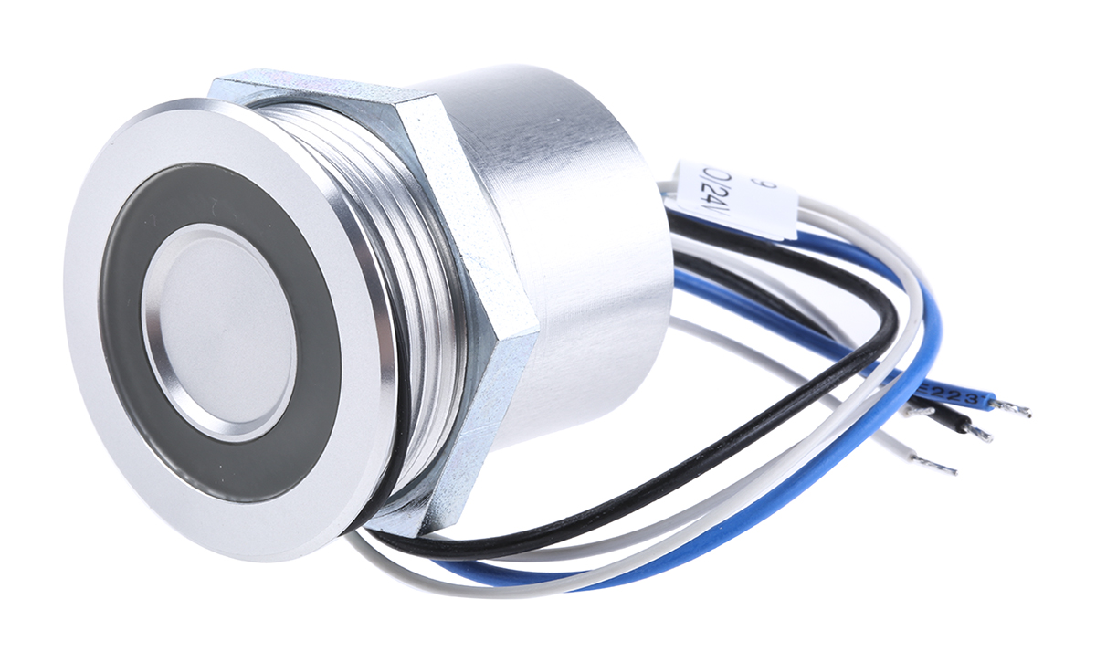 Schurter Illuminated Piezo Switch, SPST, IP69K, Through Hole, 100 mA @ 60 V, -40 → +85°C