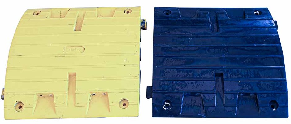 RS PRO Rubber Speed Bump, 2.5 m x 500mm x 70 mm, 15km/h Speed Limit