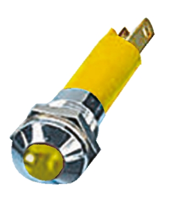 CML Innovative Technologies Yellow Panel Mount Indicator, 12V, 8mm Mounting Hole Size