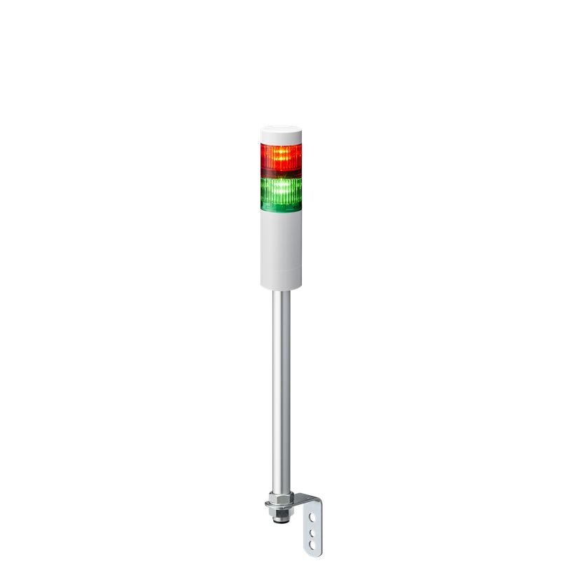 Patlite LR5 Series Green, Red Signal Tower, 2 Lights, 24 V dc, Pole Mount
