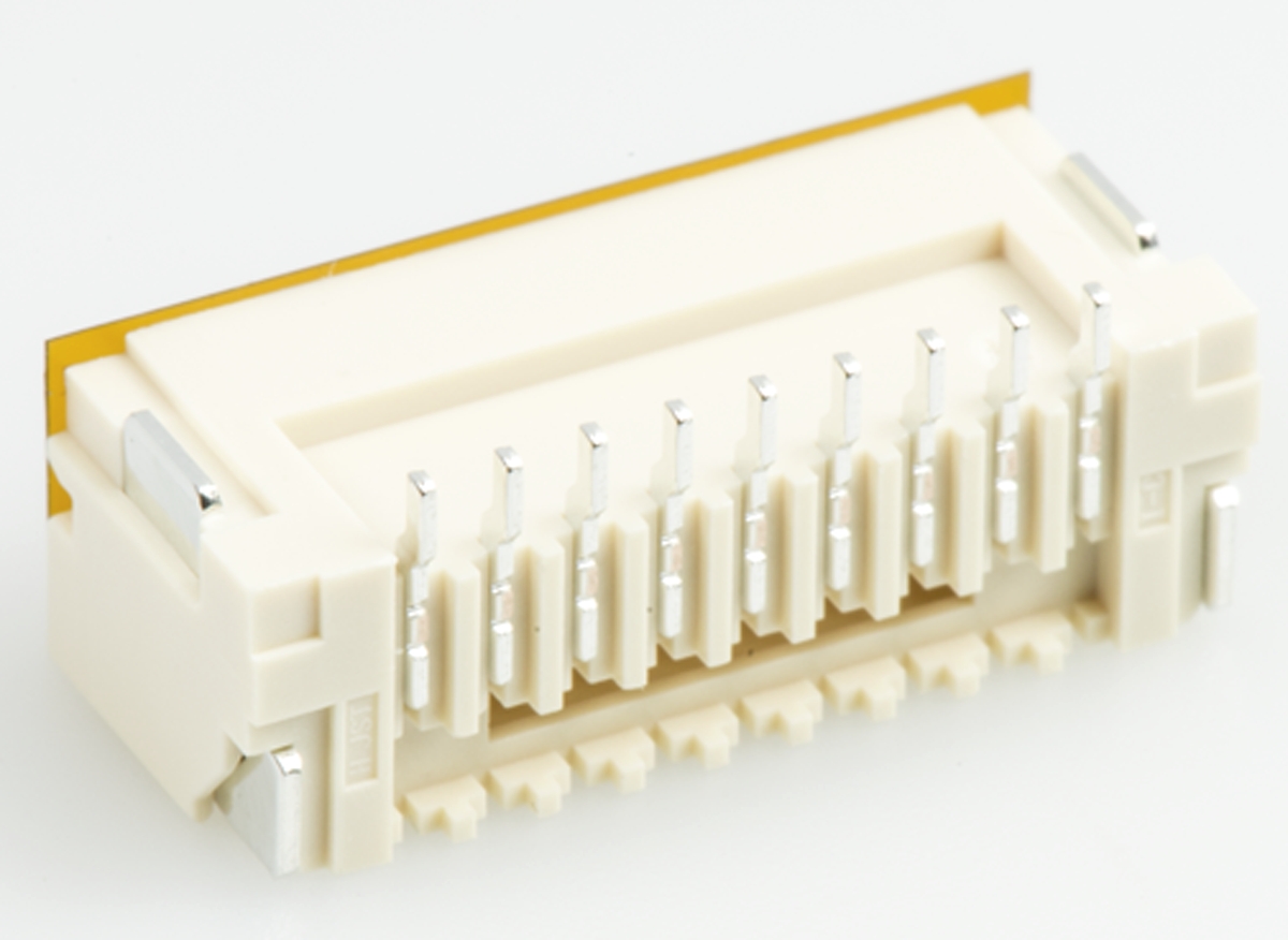 JST ZE Series Straight Surface PCB Header, 9 Contact(s), 1.5 mm Pitch, 1 Row, Shrouded