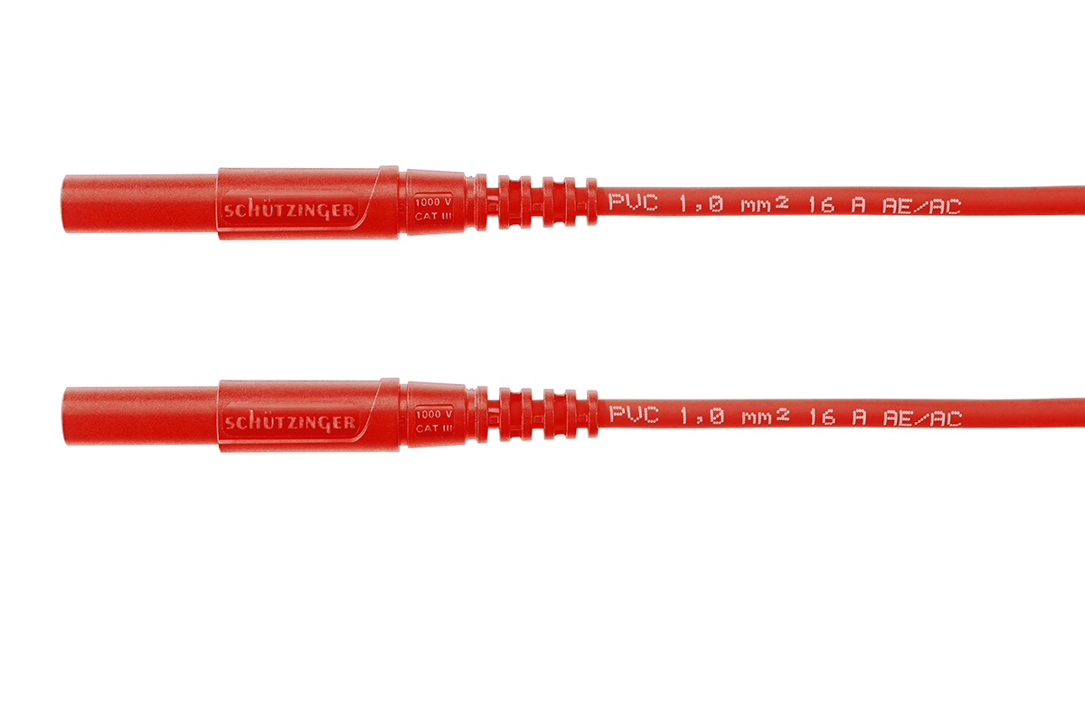 Schutzinger Test lead, 16A, 1kV, Red, 1m Lead Length