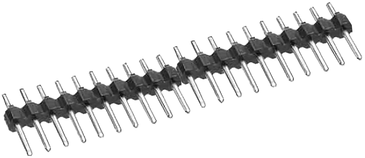 Hirose A2 Series Straight Through Hole Pin Header, 20 Contact(s), 2.54 mm Pitch, 1 Row, Unshrouded