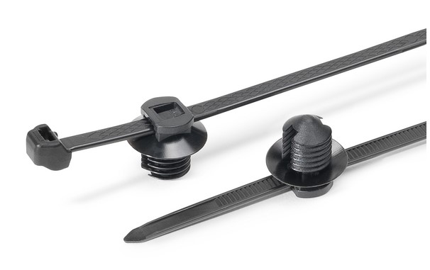 HellermannTyton Cable Ties, Cable Tray Cable Tie, 200mm x 4.9 mm, Black Polypropylene, Pk-500