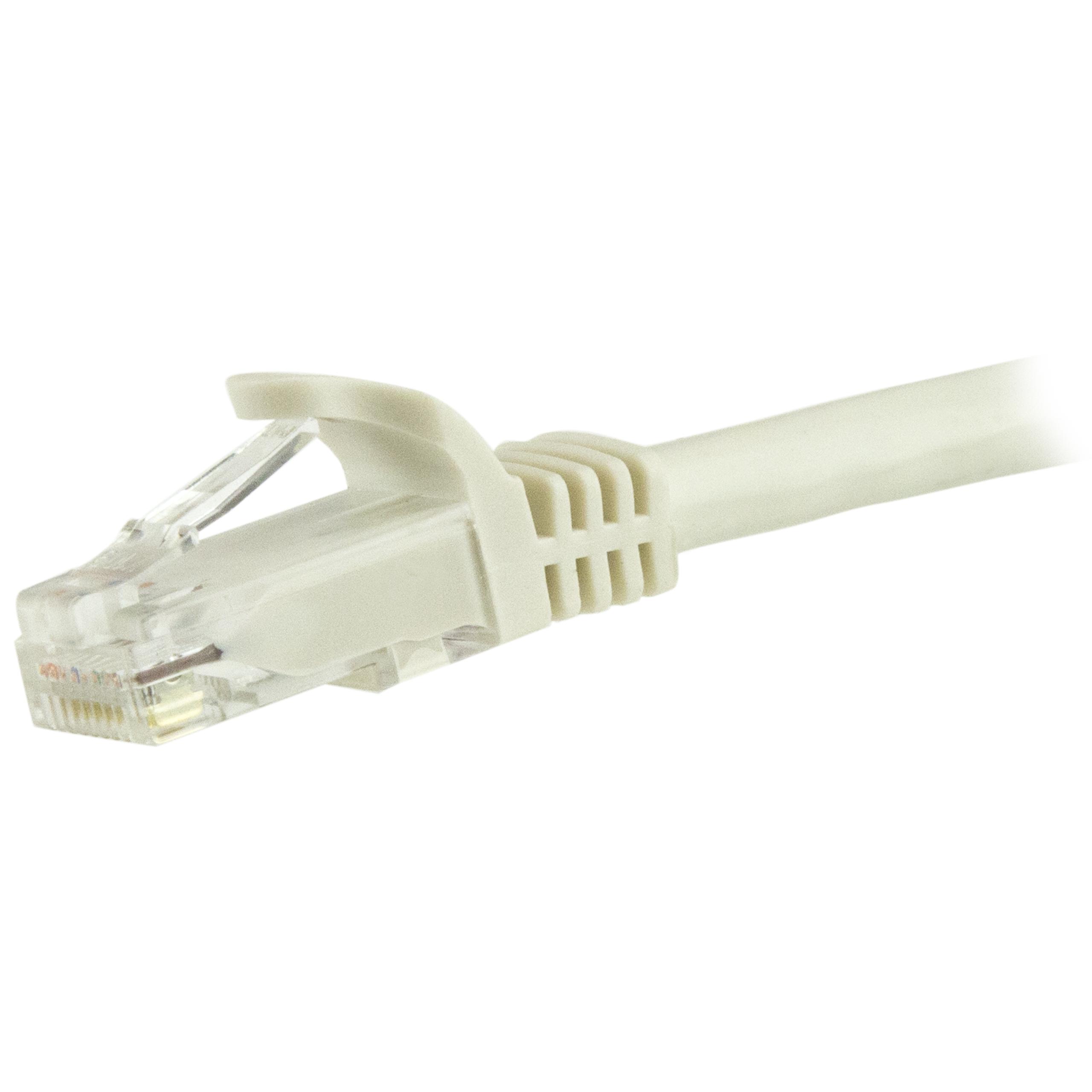 StarTech.com, 7.5m Cat6, White RJ45 to Male RJ45 Male, U/UTP Unshielded, Terminated PVC Sheath