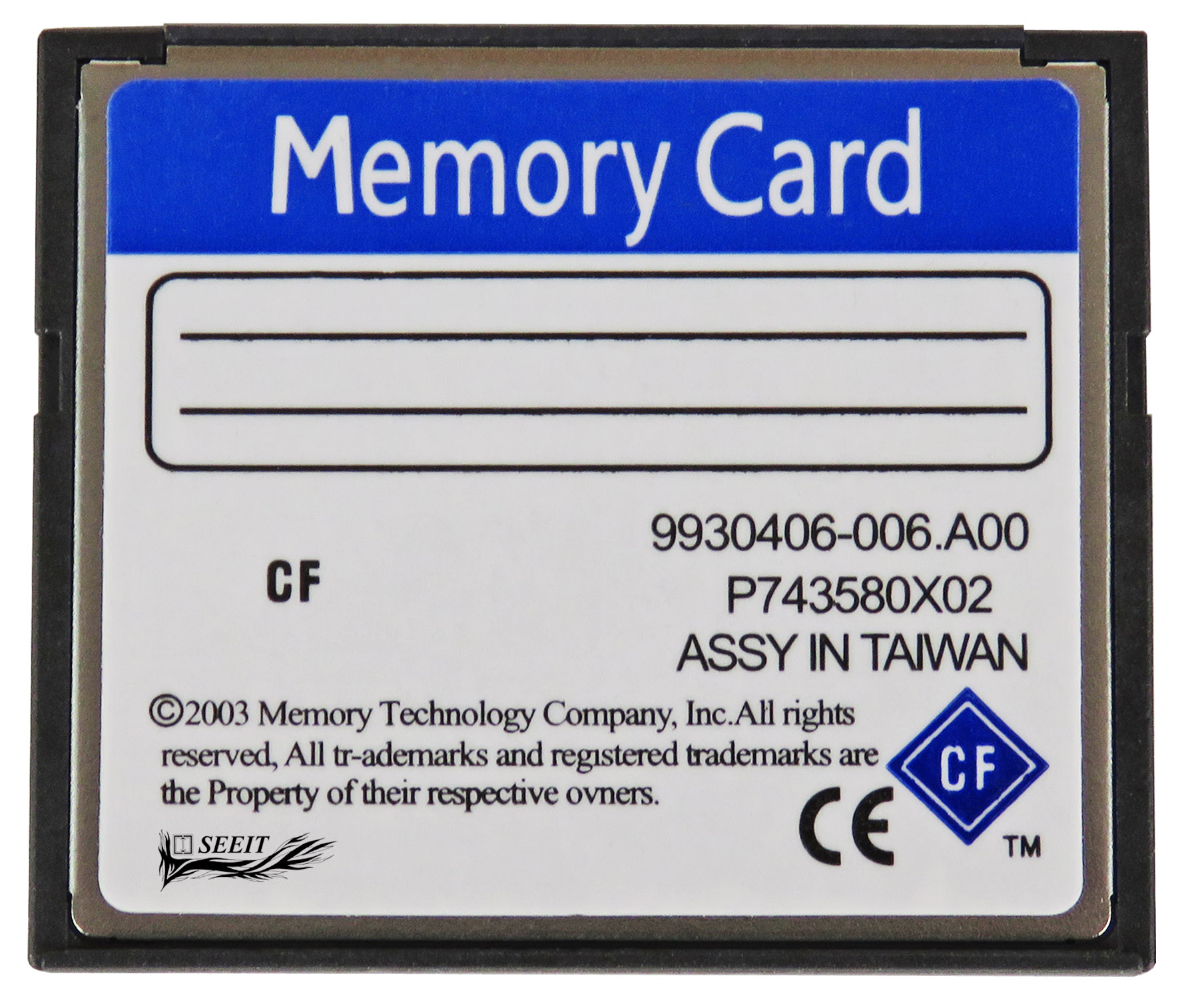 Seeit CF-IND CompactFlash Industrial 1 GB SLC Compact Flash Card