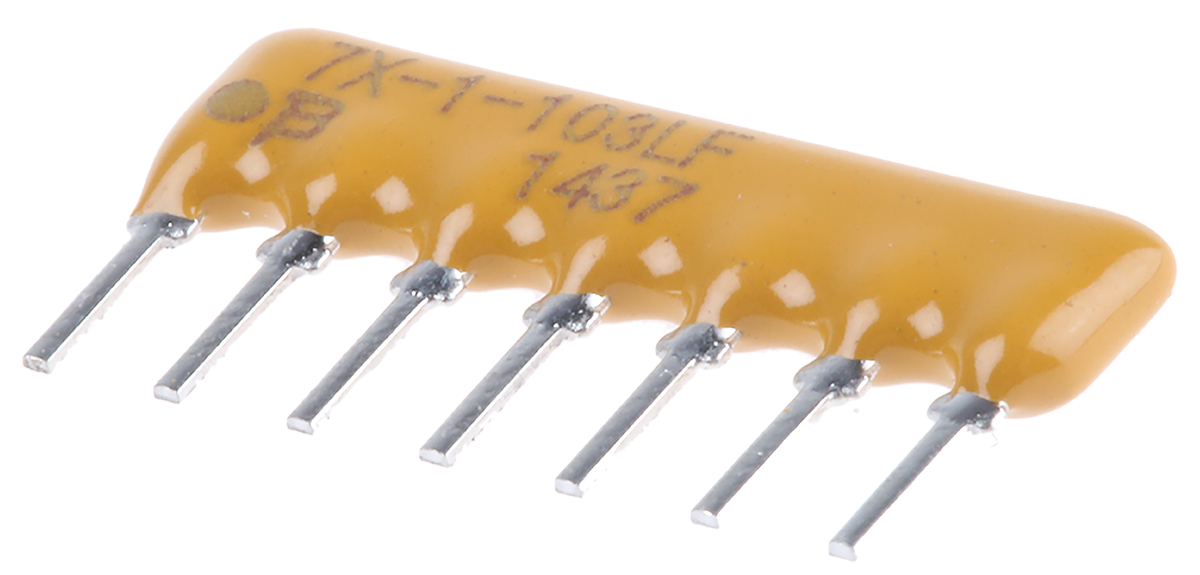 Bourns, 4600X 10kΩ ±2% Bussed Resistor Array, 6 Resistors, 0.88W total, SIP