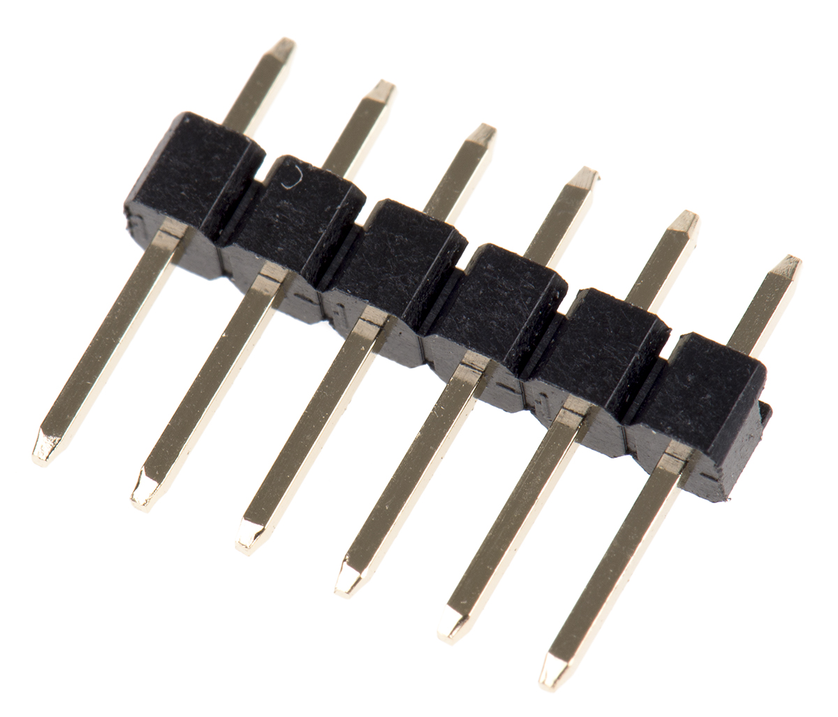 HARWIN M20 Series Straight Through Hole Pin Header, 6 Contact(s), 2.54 mm Pitch, 1 Row, Unshrouded