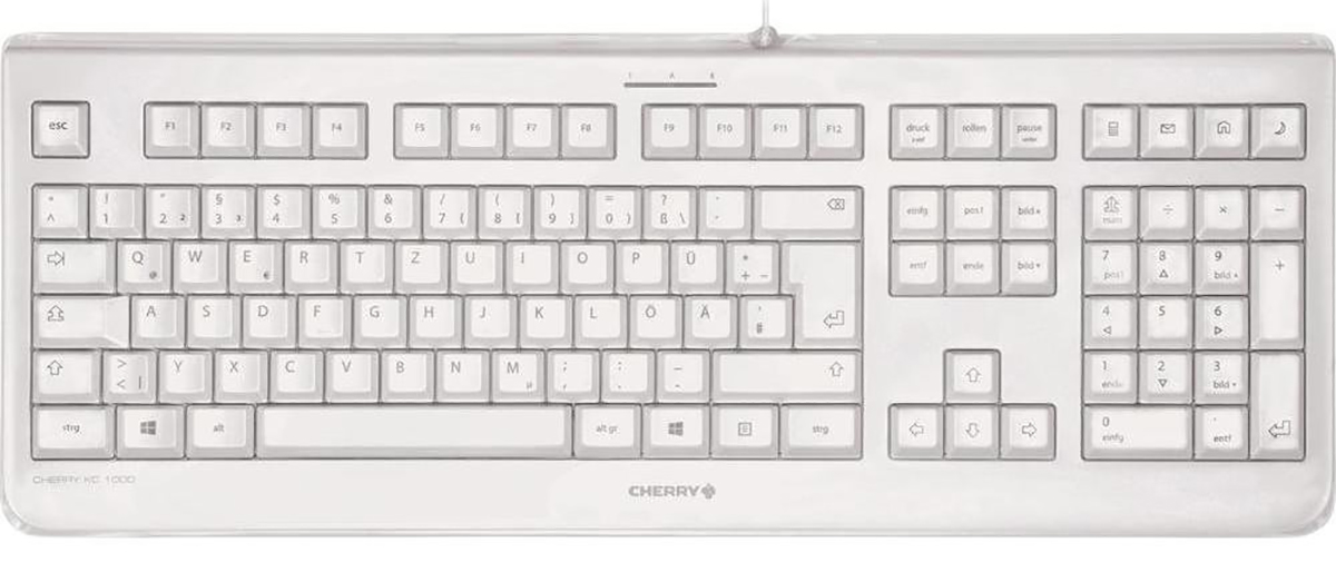 Cherry JK-0800DE-0 Wired USB Keyboard, QWERTZ, Grey