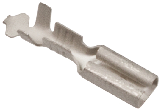 TE Connectivity FASTON .110 Uninsulated Female Spade Connector, Receptacle, 2.19 x 2.19mm Tab Size, 0.5mm² to 1mm²