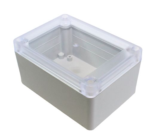 Hammond RP Series Light Grey Polycarbonate General Purpose Enclosure, IP65, Clear Lid, 105 x 75 x 55mm