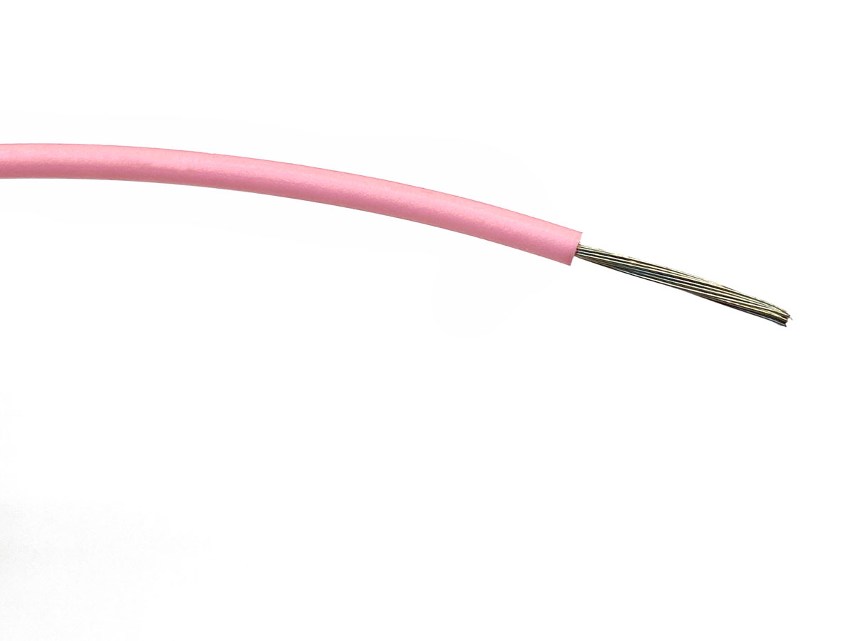 RS PRO Pink 0.75mm² Hook Up Wire, 18 AWG, 24/0.2 mm, 100m, PVC Insulation