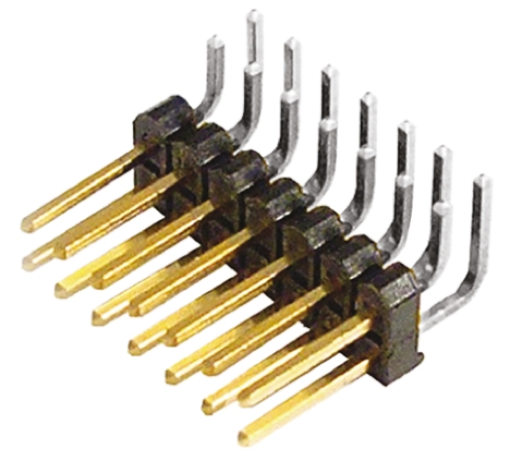Samtec TSW Series Right Angle Through Hole Pin Header, 14 Contact(s), 2.54 mm Pitch, 2 Row, Unshrouded