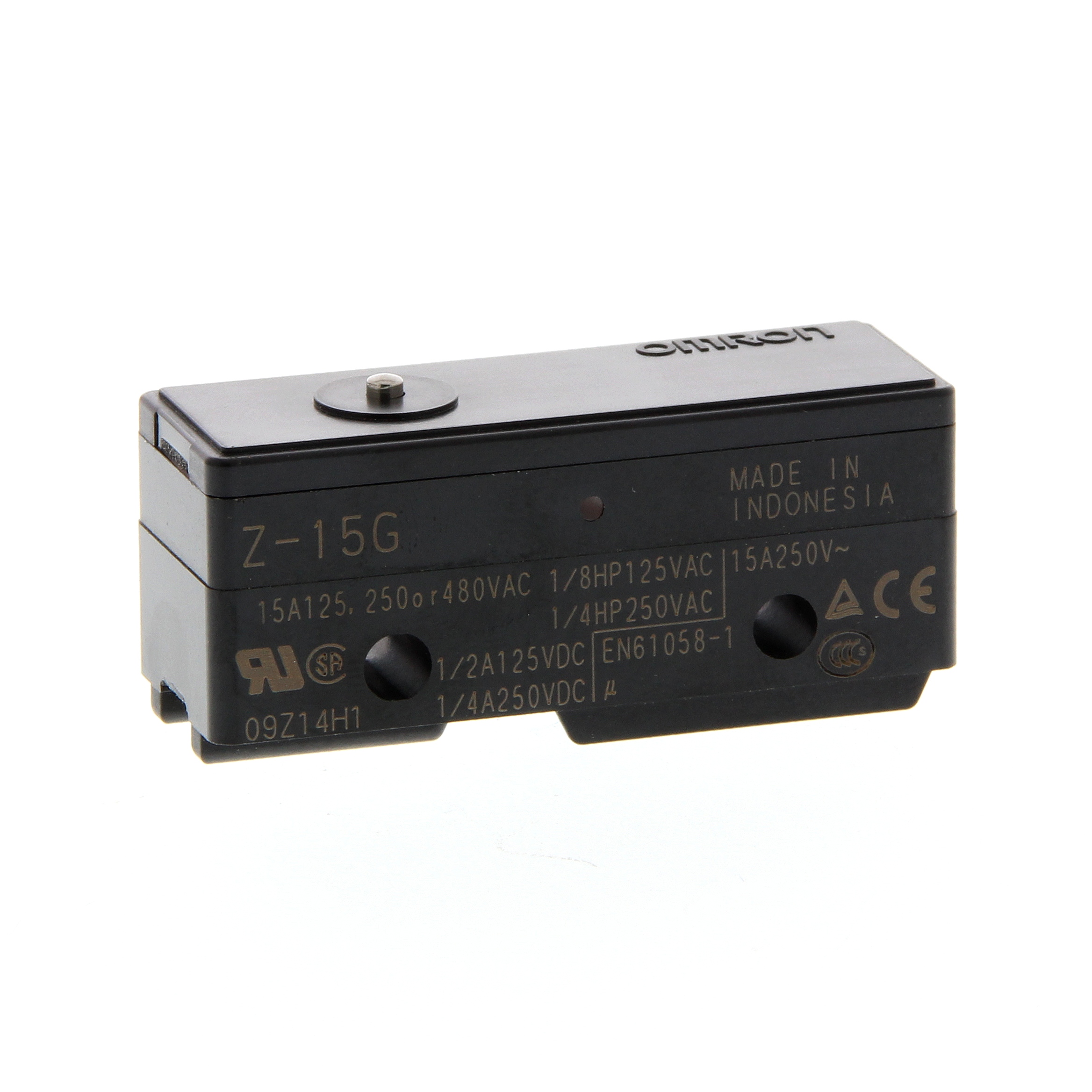 Omron Plunger Limit Switch, IP00, SPDT, 250V ac Max, 15A Max