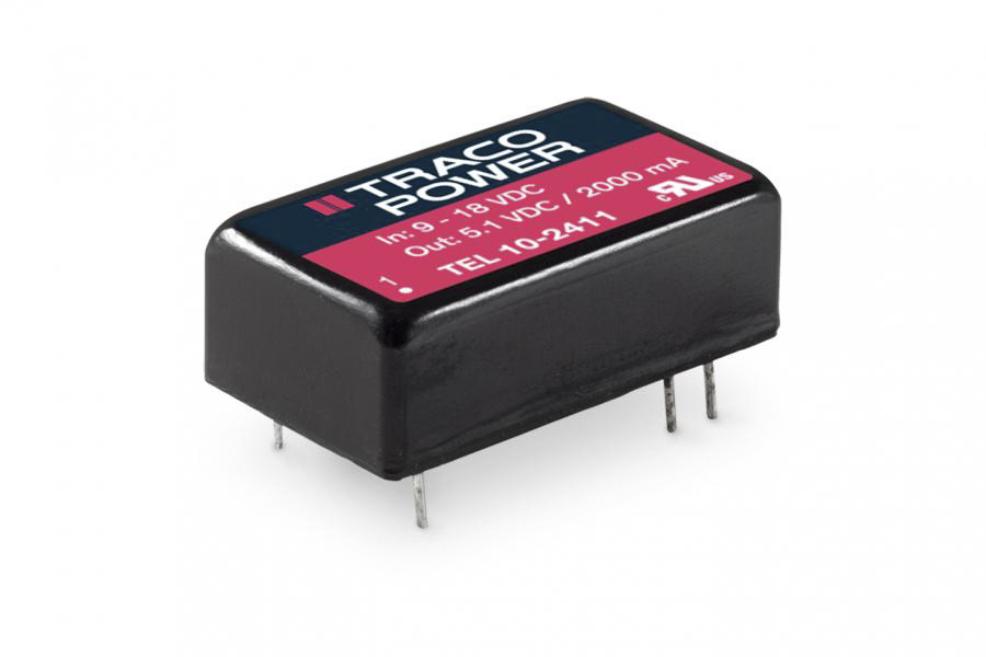 TRACOPOWER TEL 10 DC-DC Converter, ±15V dc/ ±333mA Output, 9 → 18 V dc Input, 10W, Through Hole, +85°C Max Temp