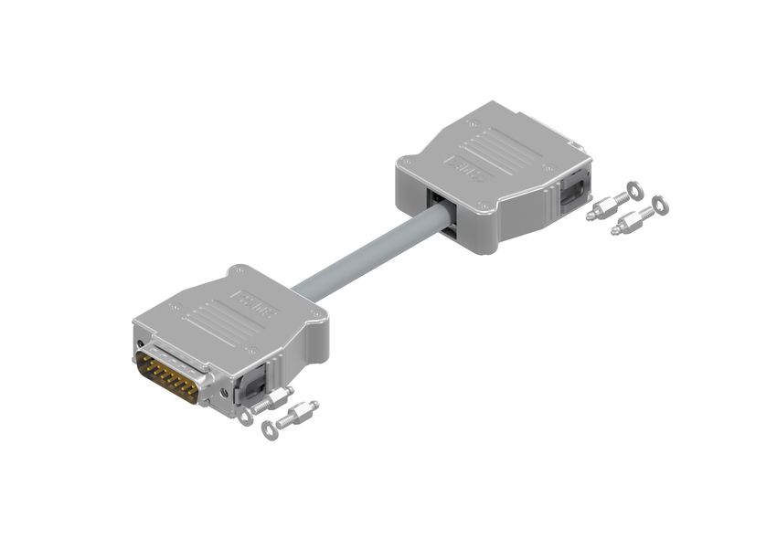 Amphenol Industrial 16-5123 15 Way Cable Mount D-sub Connector Male to Female, with Snap locks