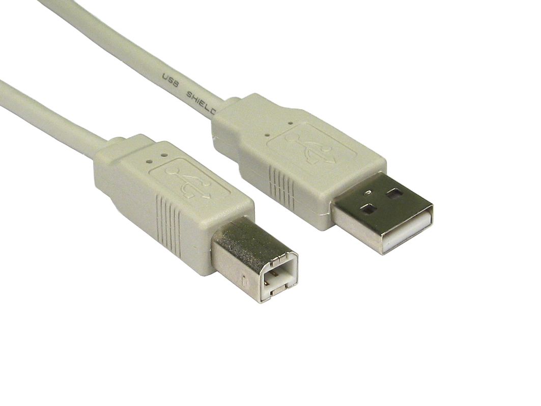 RS PRO USB 2.0, Male USB A to Male USB B, 1.8m
