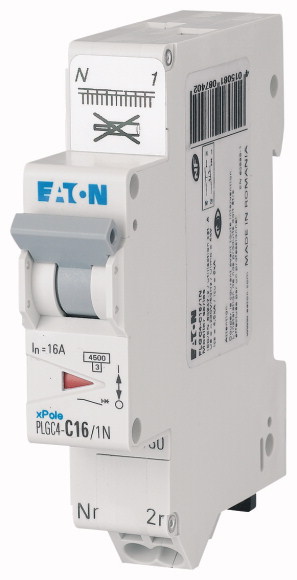 Eaton MCB, 1+N, 16A Curve C