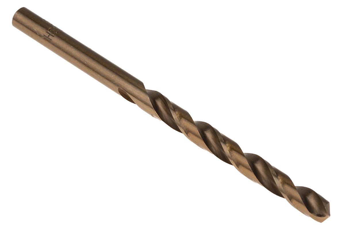 RS PRO HSCo Twist Drill Bit, 5mm Diameter, 86mm Overall