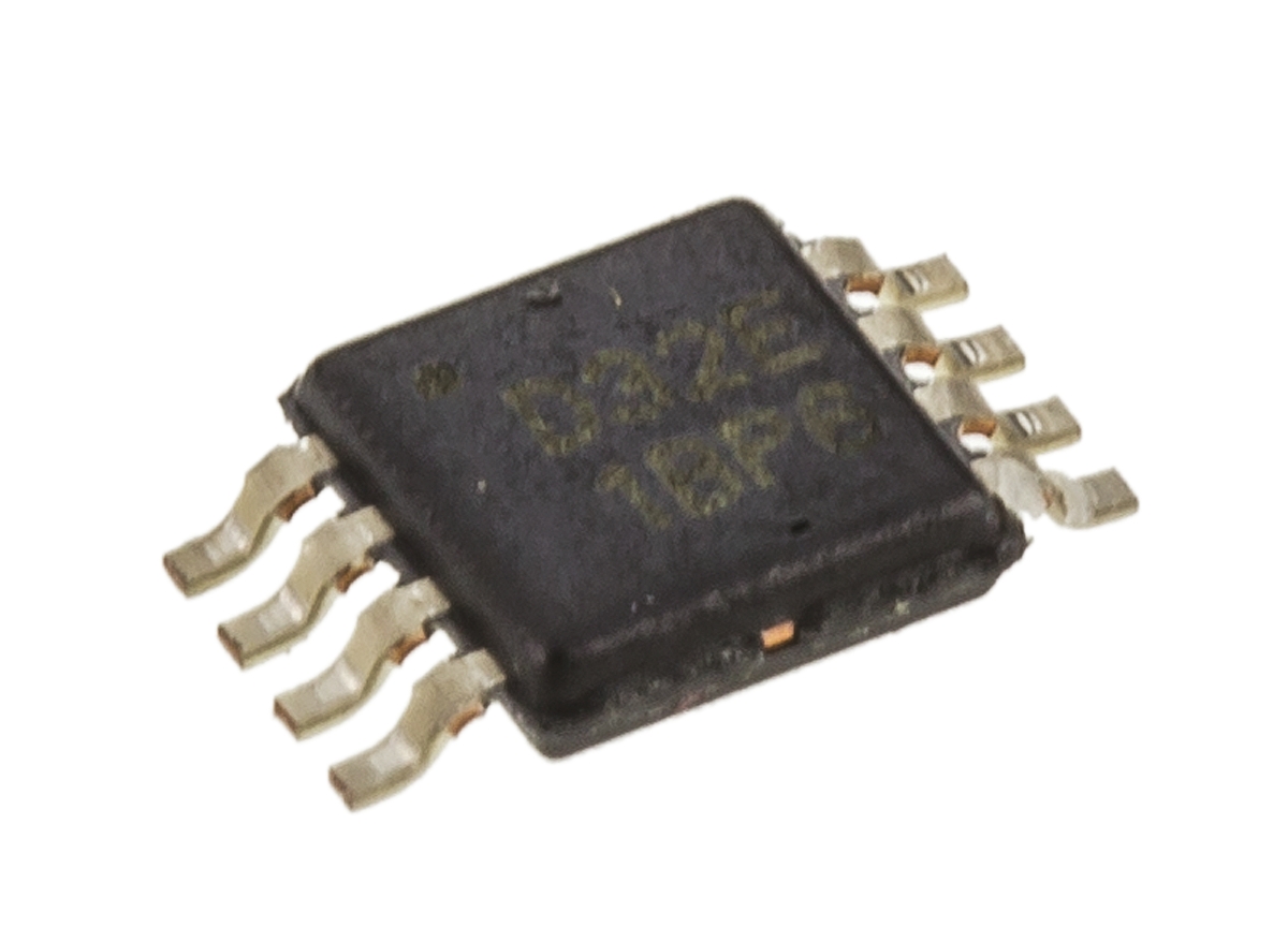 Texas Instruments, DAC Dual 16 bit-, 93ksps, -1%FSR Serial (SPI/QSPI/Microwire), 8-Pin MSOP