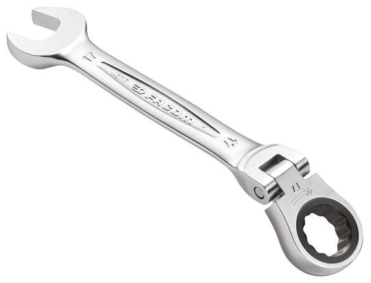 Facom 467BF Series Combination Ratchet Spanner, 9mm, Metric, Double Ended, 132 mm Overall
