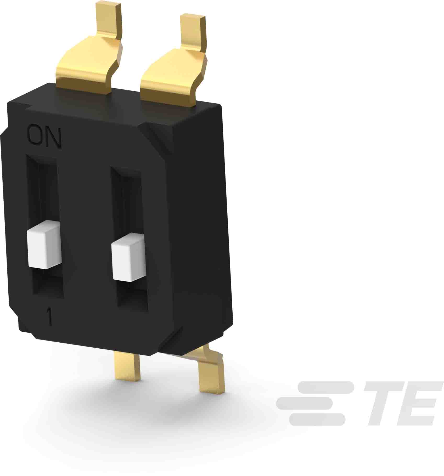 TE Connectivity 2 Way Surface Mount DIP Switch SPST, Raised Actuator