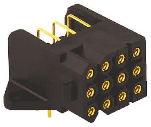 Souriau Sunbank by Eaton Connector, 12 Way, 13A, Female, SMS, Through Hole, 220.0 V