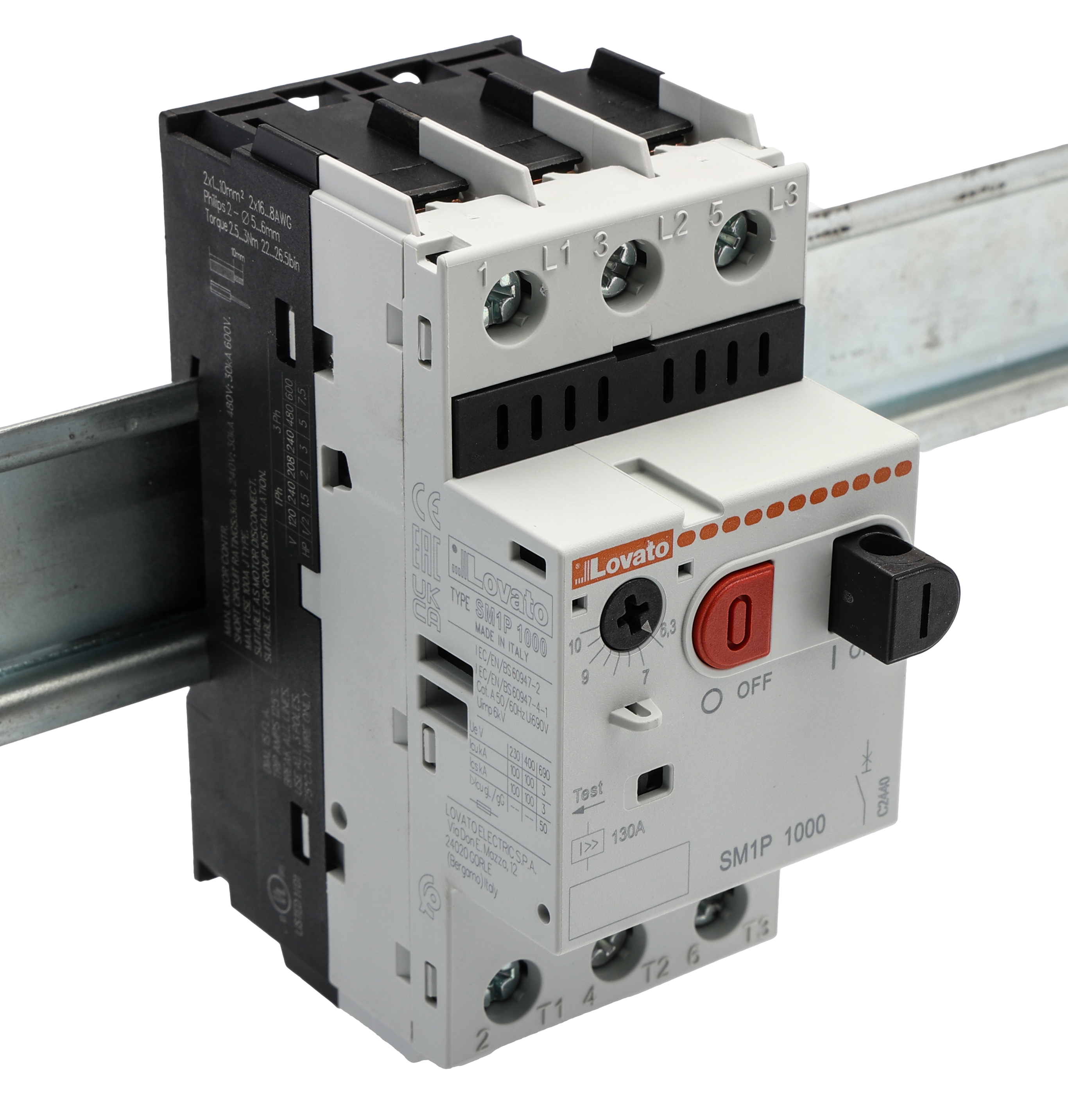 Lovato 10 A SM1P Motor Protection Unit, 400 V