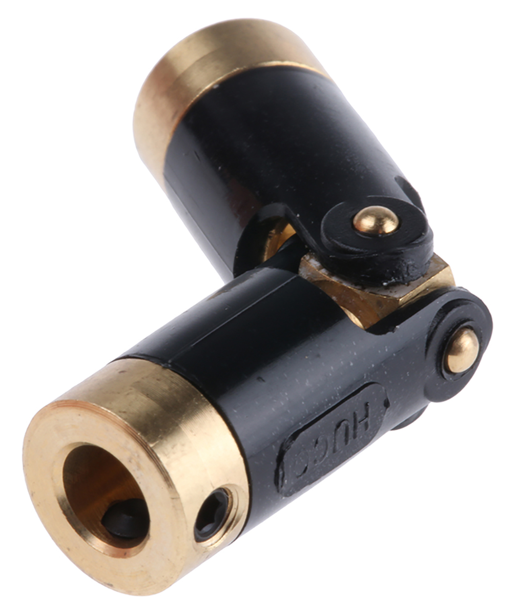 Huco Universal Joint 103.09.2020, Single, Plain, Bore 5 x 5mm, 37.6mm Length