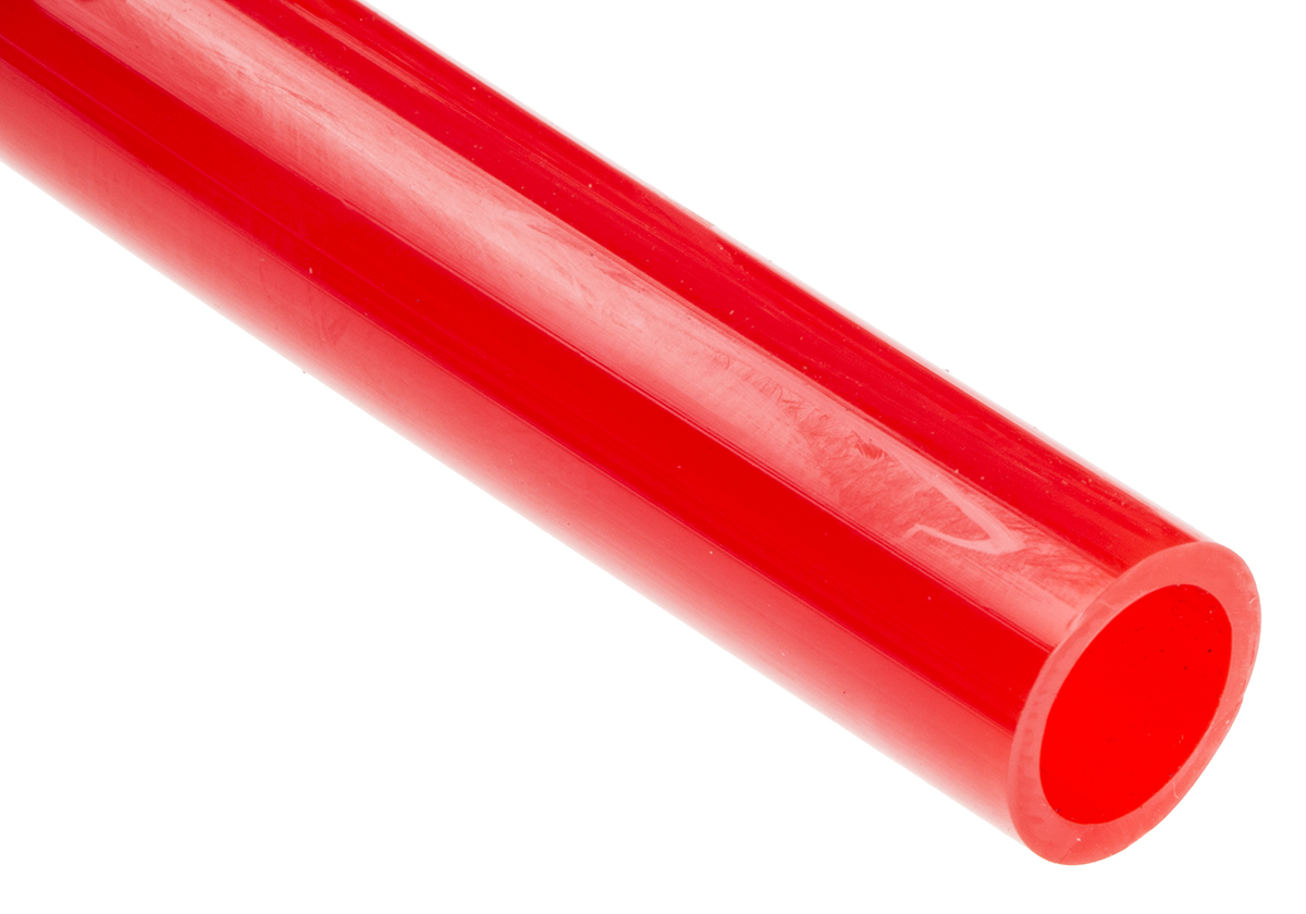 RS PRO Compressed Air Pipe Red Polyurethane 12mm x 30m CPU Series