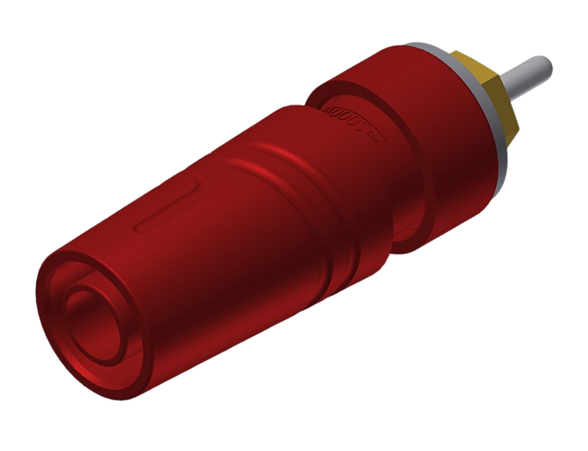 Hirschmann Test & Measurement Red Female Banana Socket, 4 mm Connector, Solder Termination, 24A, 1000V ac/dc, Gold