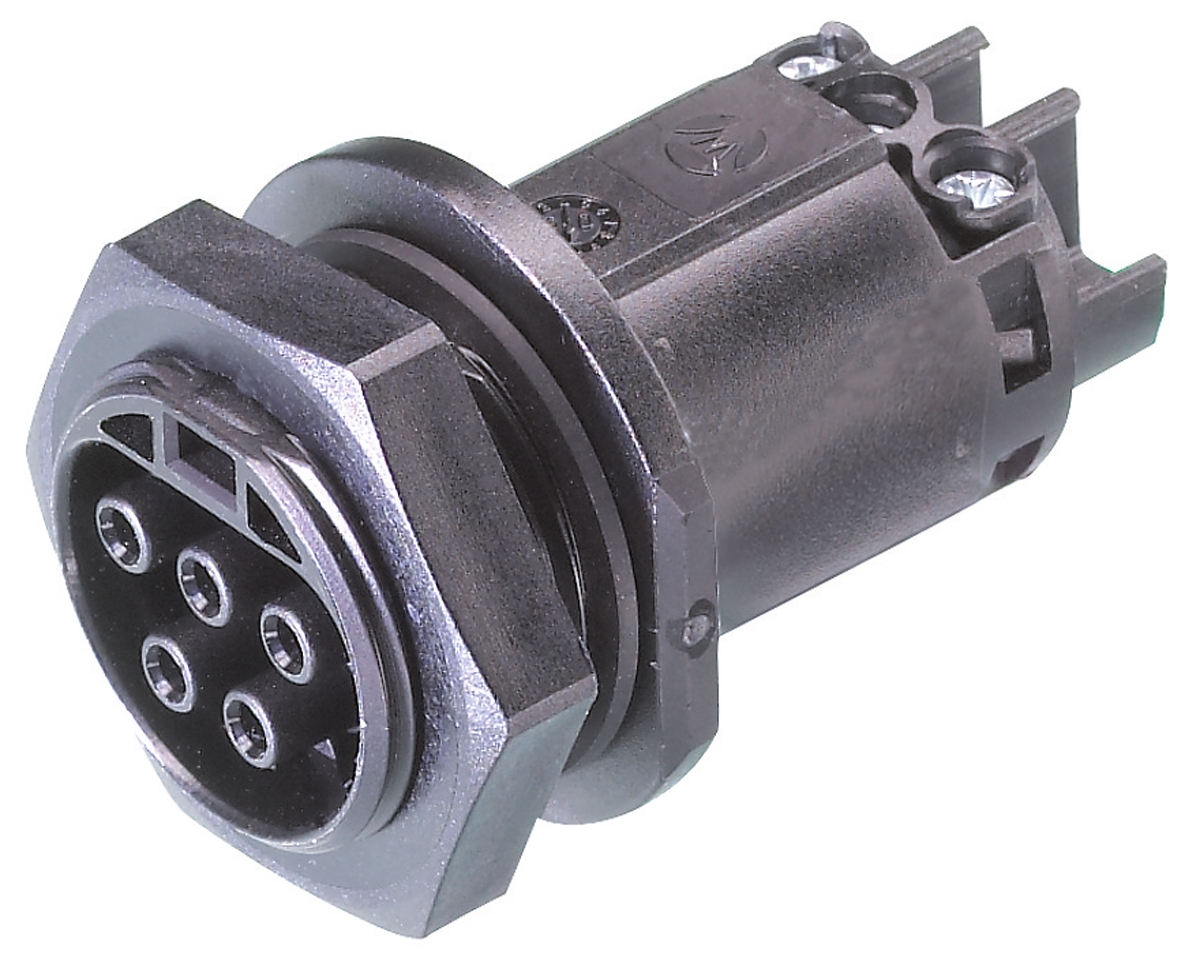 Wieland RST20i5 Series Connector, 5-Pole, Female, 1-Way, Panel Mount, 20A, IP66, IP68, IP69