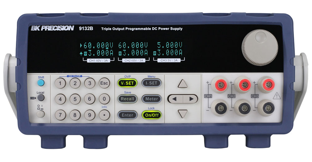 BK Precision 9132C Series Bench Power Supply, 0 → 5V, 0 → 3A, 3-Output, 375W - UKAS Calibrated
